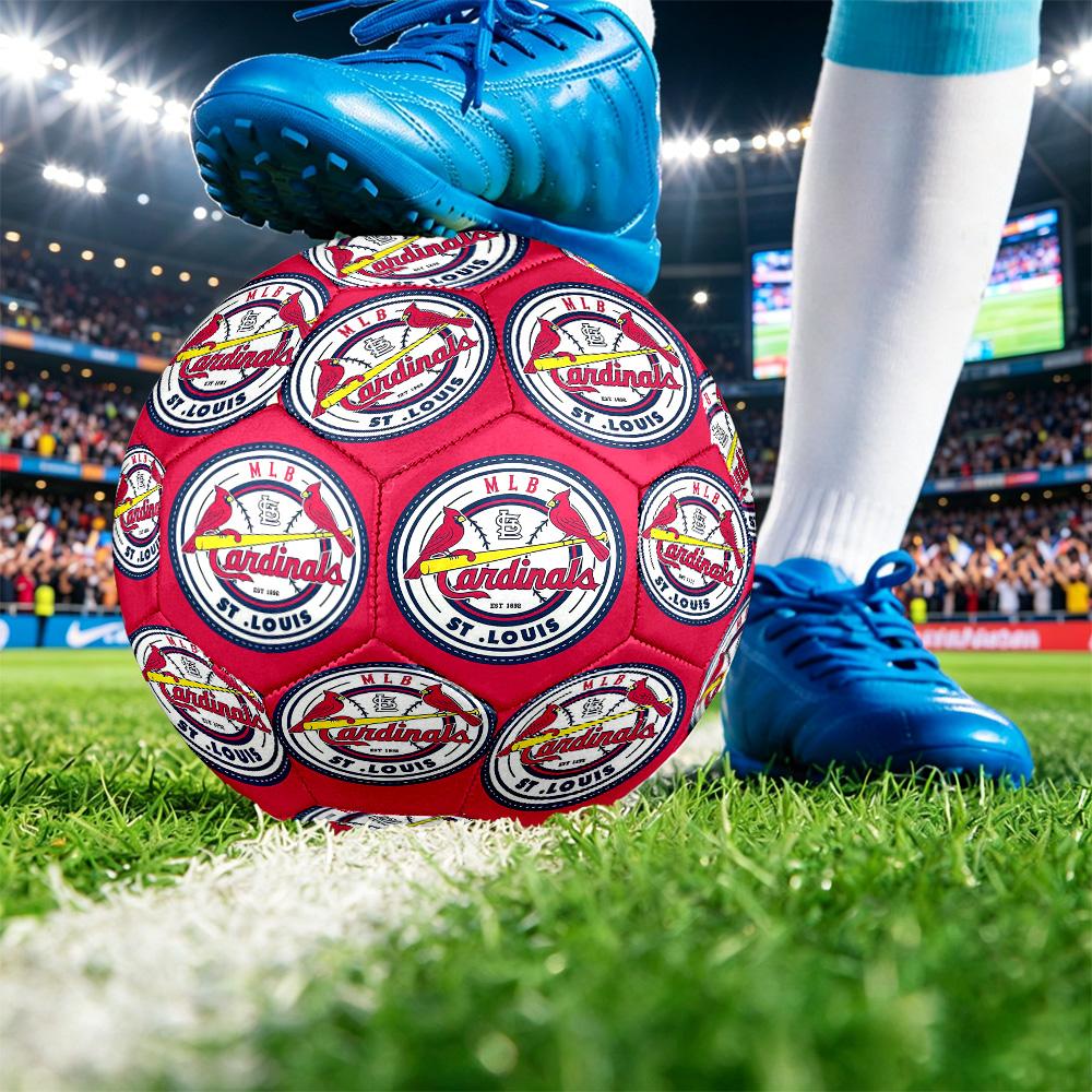 St. Louis Cardinals Size 5 Sports Training Ball Shock Absorbing Durable Ball For Match Daily Practice Outdoor Activities