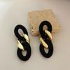 Для женщин висячие серьги в стиле бохо Brincos геометрические модные украшения черные необычные серьги массивные серьги