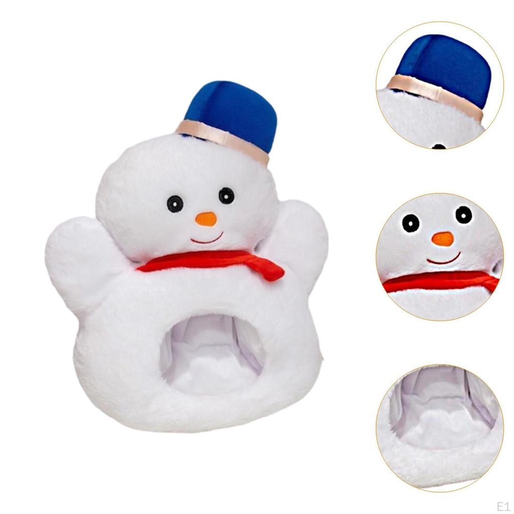 Шапка снеговика, костюм для косплея, головные уборы, симпатичные нарядные плюшевые шапки, сохраняющие тепло, рождественские головные уборы для