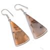 Montana Agate Handmade 925 Sterling Silver Gift Jewelry Earring 2.05" W9S26