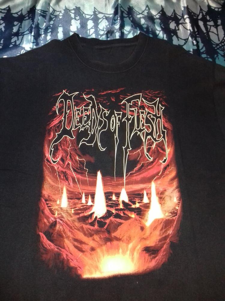Deeds of Flesh Подарок для семьи Черная футболка Хлопок Все размеры RD428 Унисекс футболка