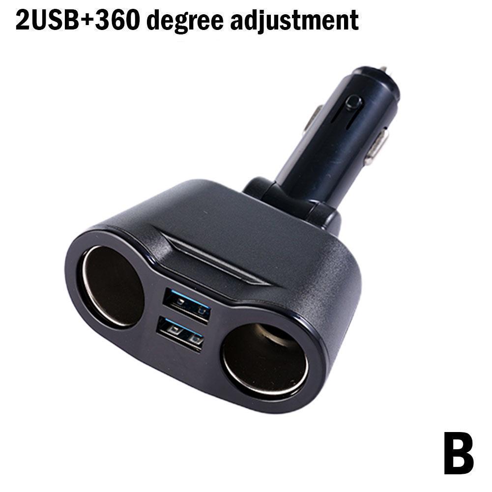 Car Cigarette Lighter Socket Splitter PD QC3.0 Fast Charging 2 USB Charger 5 Ports For Mobile Phone DVR Charging
