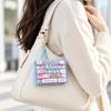 Transparent Dual-Tone Decompression Button Toy Cute Design Keyboard Keychain Children's Bag