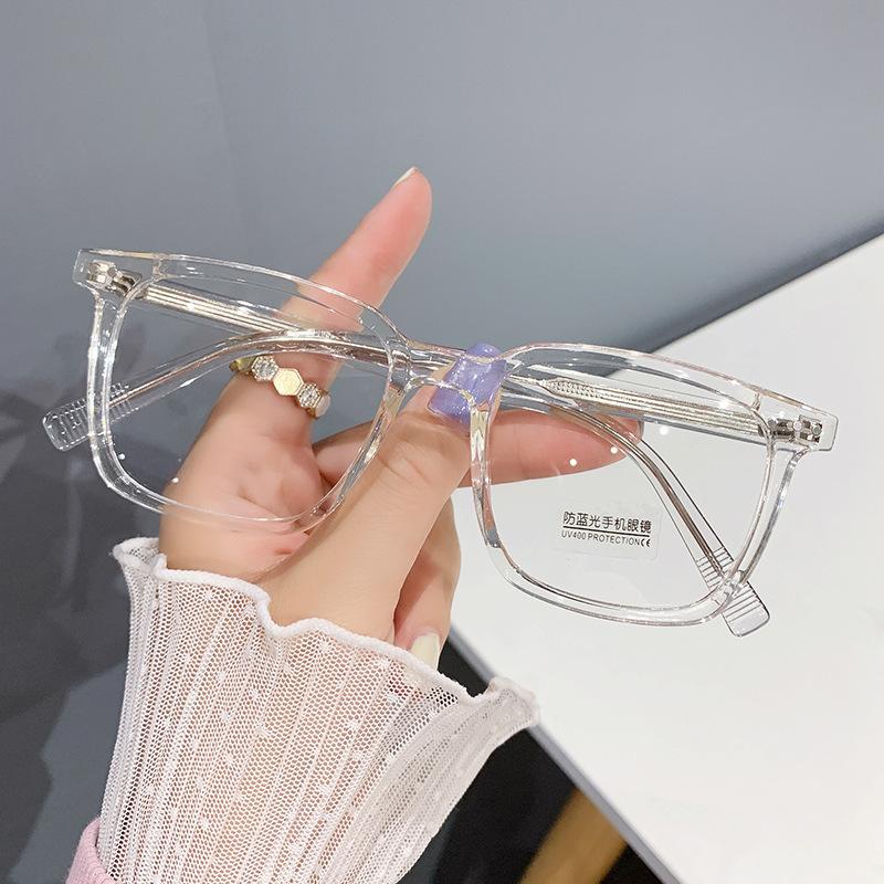 Оправа очков Очки для близорукости Анти-синие плоские очки Чисто-черная оправа очков Простая Артефакт