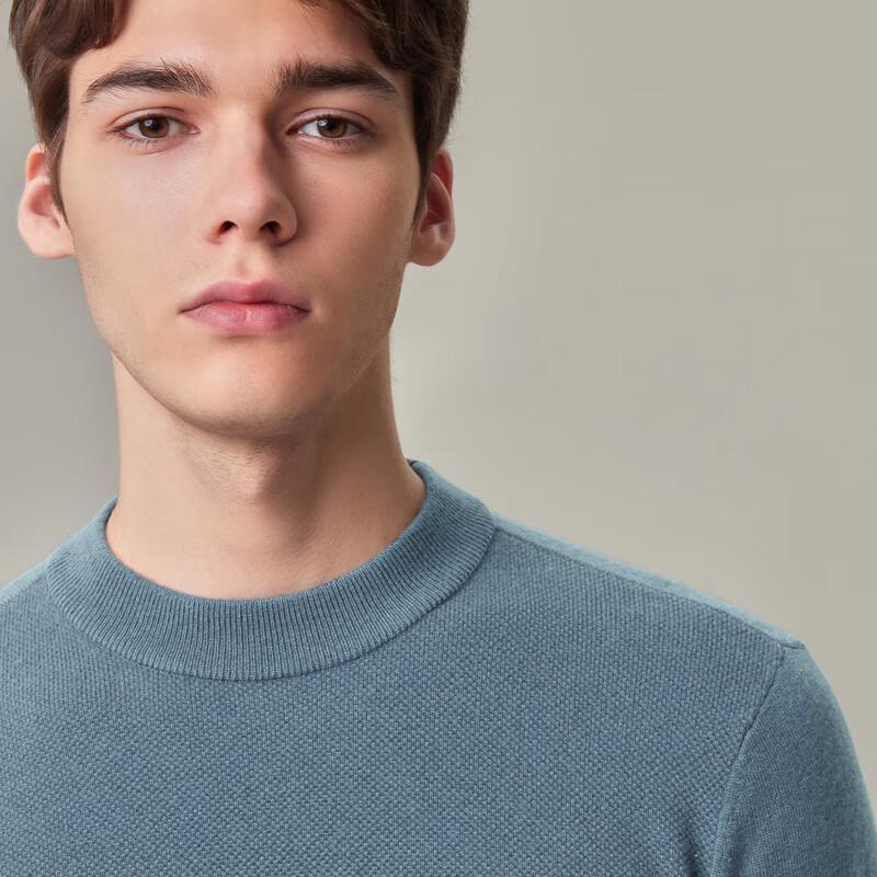 Men's Wool Cashmere Round Neck Pullover Sweater