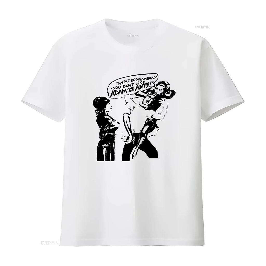 Adam And The Ants T Shirt Rock Band Fan Unique Music Print Vintage Washed Comfortable Top For Everyday Wear Versatile Slightly