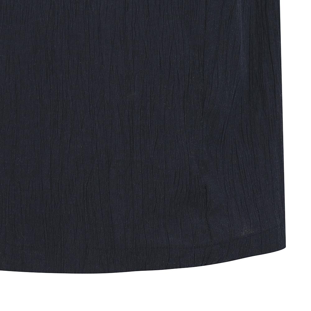 MALBON GOLF Summer Pleated Half-Open Collar T-Shirt Navy (Man)