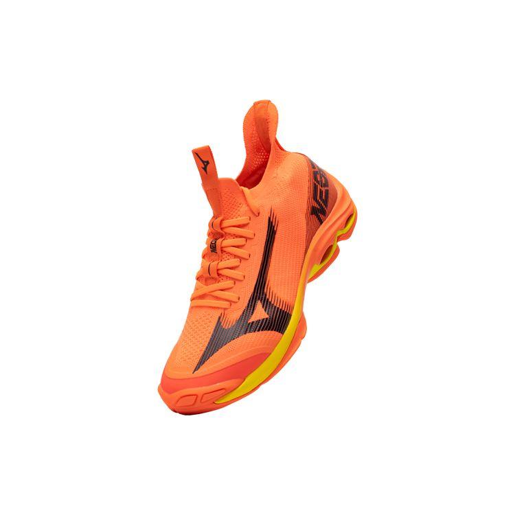 Mizuno Кроссовки унисекс Wave Lightning NEO 2 Neon Flame Оранжево-черные Volt-2 V1GA220202
