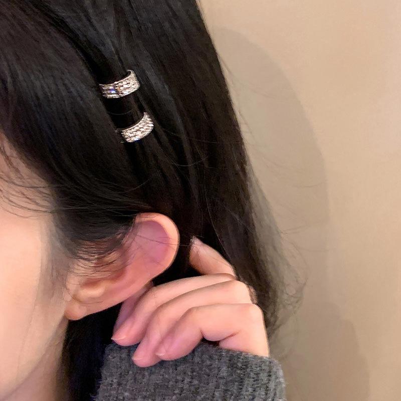 Круглая плетеная пряжка для волос с бриллиантами и серебряным блеском, персонализированная хип-хоп-сладкая крутая грязная плетеная заколка для волос