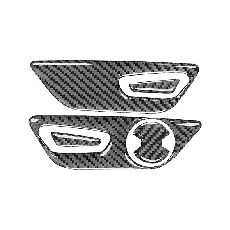 For Ford Mustang GT 2015-2021 Car Accessories Carbon Fiber Interior Car Seat Adjust Button Panel Frame Trim Cover Sticker Decor
