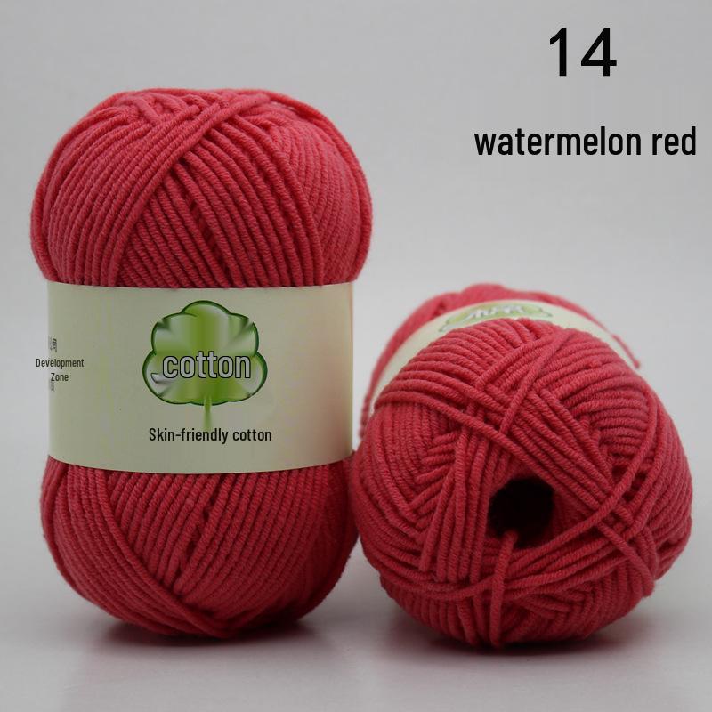 Пряжа из гребенного 5-слойного молочного хлопка для вязания и вязания крючком своими руками - Набор материалов средней толщины для шарфа и пледа