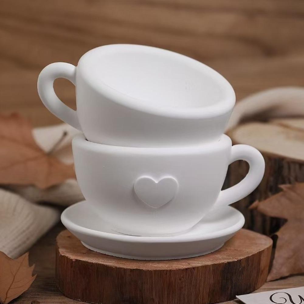 Элегантная форма для кофейной чашки 3D Форма для гипса и цемента Прочные формы для свечей Подарки для вечеринки