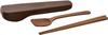 Термос ложка и палочки для еды набор BW, коричневый, CPE-001