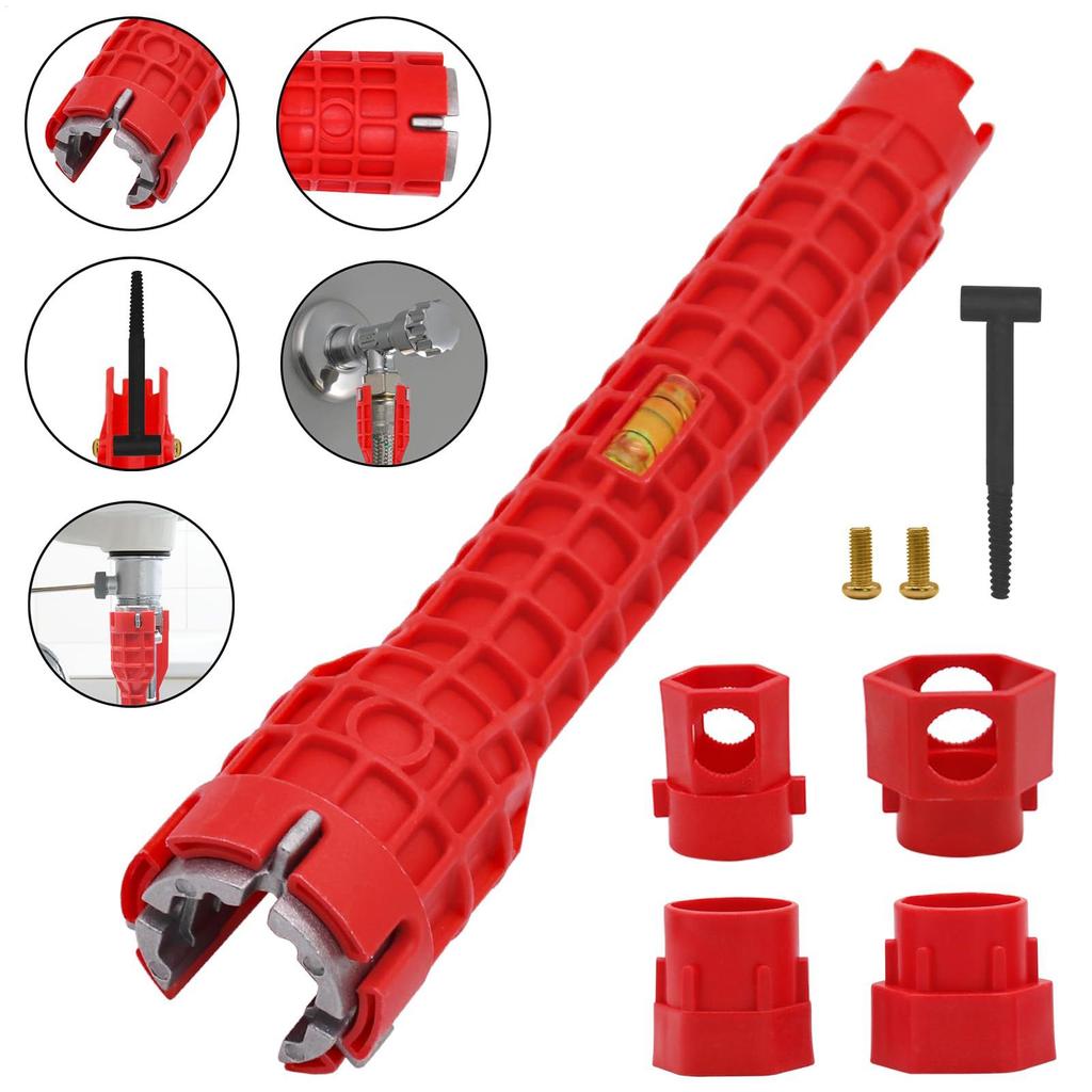 14 In 1 Wrench Sink Wrench Pipe Wrenches Faucet Sink Installer Kit Plumbing Spanner Installer Multifunction Hex Faucet Wrench