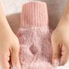 1 пара зимних женских перчаток с полупальцами, толстые плюшевые трикотажные эластичные перчатки для защиты запястья сенсорного экрана, сохраняющие тепло, офисные перчатки для набора текста, для студентов, для письма