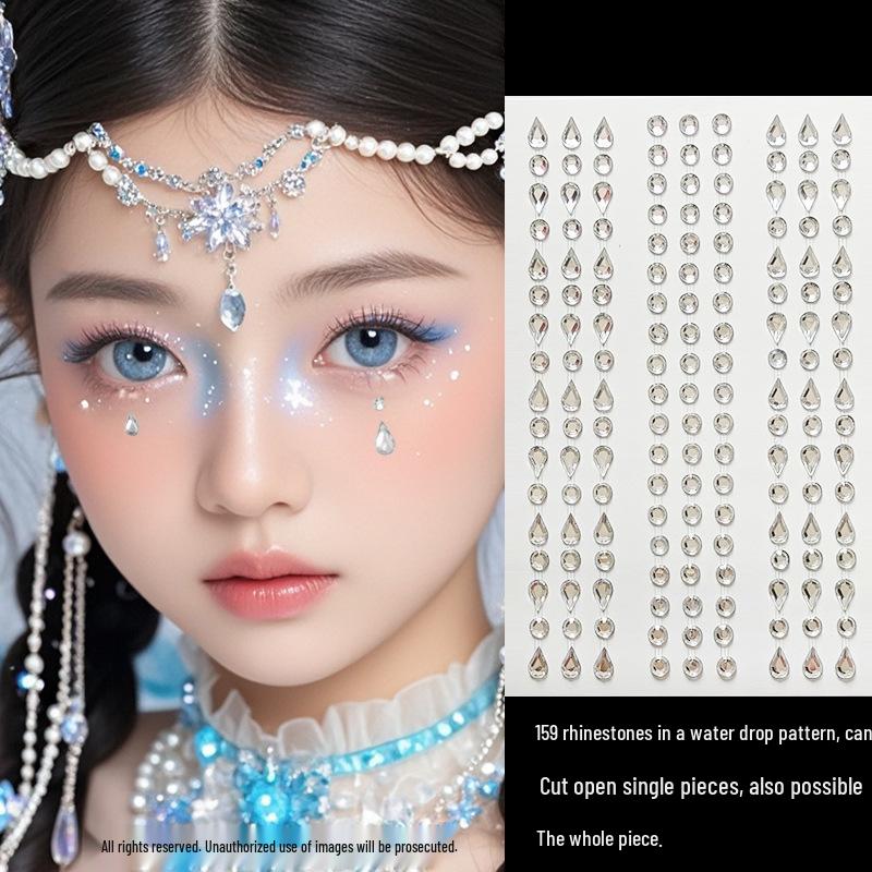 Shan Gen Crystal Diamond Eye Makeup Stickers с самоклеящимися стразами
