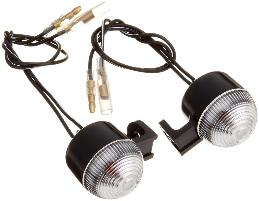 Kitaco 102-80-0500-20 Warren Mini Turn Signal Set, Clear Lens/Single Sphere