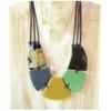 [R4270] - Green 'Mistinguette' Handmade Necklace - 5 Cm