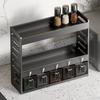 Kitchen Shelf No-Punch Multi-Layer Countertop Wall-Mounted Spice Bottle & Jar Organiser