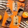 12pcs Vintage Halloween Packing Tags Single Side Pendant Tag Halloween Paper Hanging Tag Holidays