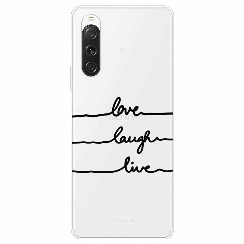 Чехол для Sony Xperia 10 V / 1 V 2023 Прозрачный ТПУ Мягкий Милый Силиконовый Прозрачный Чехол для Sony Xperia 1 10 IV Чехлы для Телефона 10V 10IV