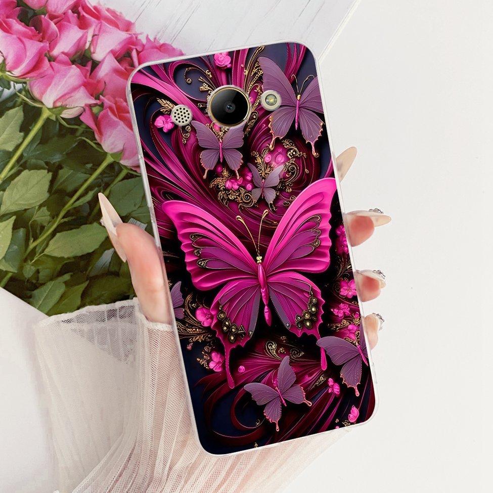 Casing For Huawei Y3 2018 Cover For Huawei Y3 2017 Case Aesthetic Luxury Cute Cat Fashion Butterfly Funny Painted Casing
