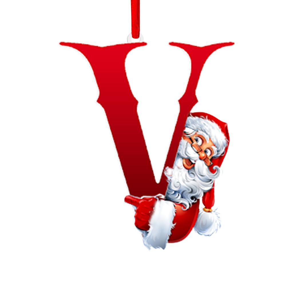 Рождественская елка из 26 букв, подвесное персонализированное украшение в виде рождественской буквы