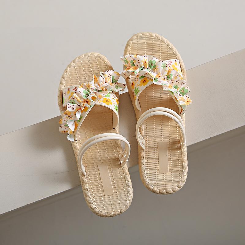 Мода Лето Новые Женские Тапочки Уличные балетки Сломанные цветочные тапочки Женские нескользящие удобные Сандалии Модная пляжная обувь Zapatos 2025