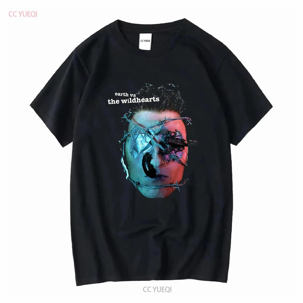 The Wildhearts Earth Vs wildhearts T Shirt NEW OFFICIAL vintage Washed Stylish graphic Slightly homme Comfortable Soft