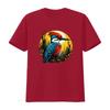 Vibrant Woodpecker Forest Portrait T Shirt Nature Inspired Colorful Wildlife Artwork Vintage Washed Streetwear Unisex Stylish