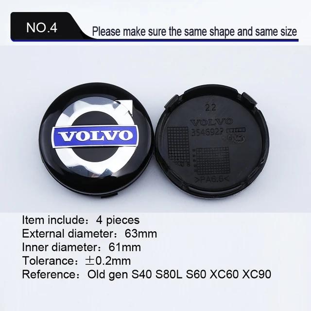 63/65MM Car Logo Wheel Center Cover Hub Cap Accessories For Volvo ES90 EC40 EX40 EM90 XC90 V90 V60 XC60 V40 S80 S60 S90 C40 XC40