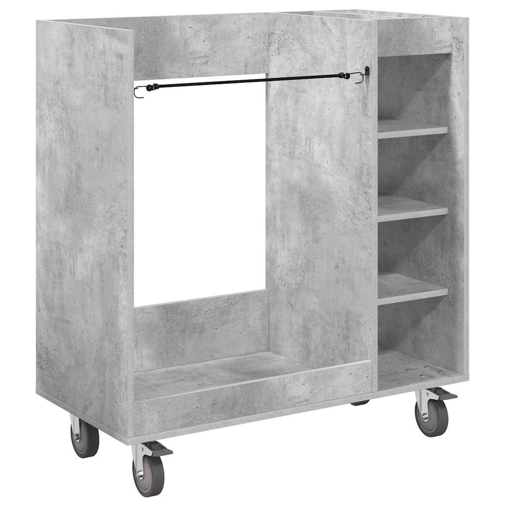 Golf Cabinet with Wheels Universal Concrete Grey 90 x 45 x 98 cm