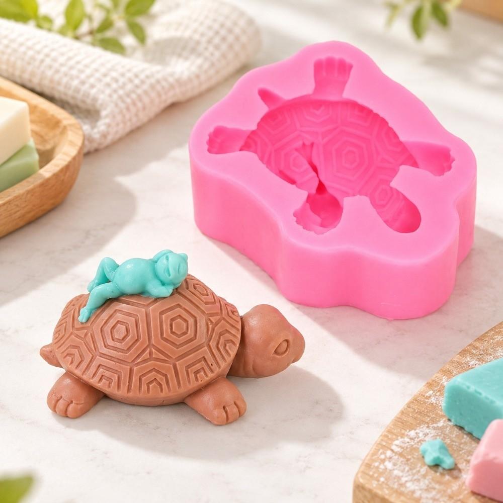 1PCS Pink Color Baking Mold Food-Grade Silicone Fondant Mold Silicone Turtle Mold For DIY Cakes