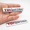 Metal Red TDI Sport Edition Logo Turbo Car Letter Sticker Emblem Chrome Badge Decals