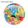 Cartoon Sesames Streets Birthday Party Supplies Kids Disposable Tableware Cup Plate Napkin Tablecloth Balloon Banner Decoration