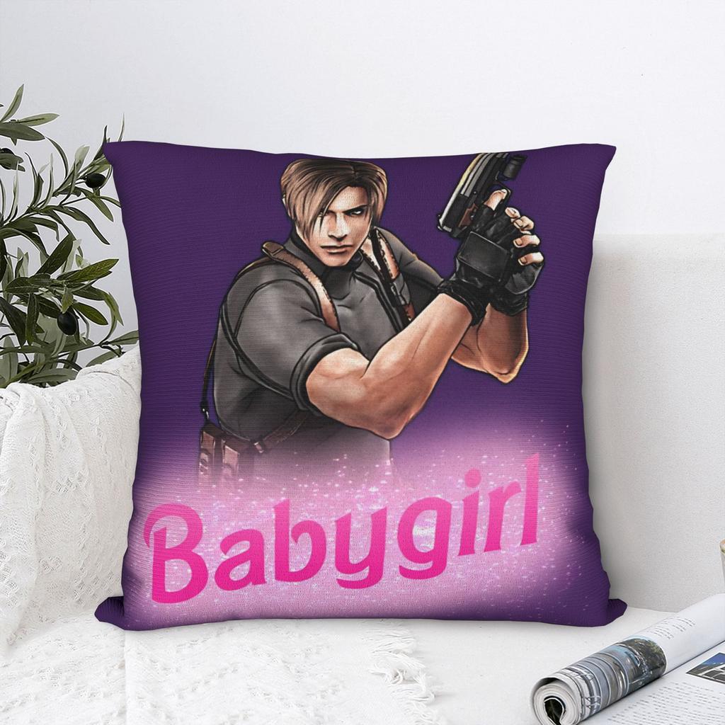 Наволочка для подушки Leon Kennedy Babygirl Мягкая ткань Чехол для подушки Декоративный Чехол для декоративной подушки Сиденье На молнии 40X40см