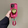 Зеркальце для макияжа ins love подходит для чехла на телефон Apple 11 11promax с ремешком-шнурком iphone11/11 мягкий чехол