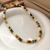 Titanium Steel Baroque Special-Shaped Freshwater Pearl Necklace Female Niche Design Fashion Minimalist Wind Bead Snake Bone Neck Chain