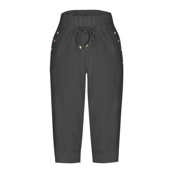 Женские укороченные брюки, эластичные, с высокой талией, регулируемые, с завязками, до середины голени, с карманами, однотонные, эластичные, спортивные штаны для йоги