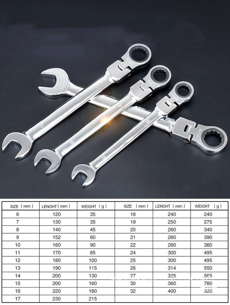 Набор регулируемых трещоточных ключей с холщовой подвесной сумкой