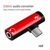 2 IN 1 Audio Adapter For Type C To 3.5MM Jack Jsaux Aux Usb C Headphone Jack Audio Cable for Xiaomi Mi iPad For Ios To 3.5mm Connector Audio Splitter