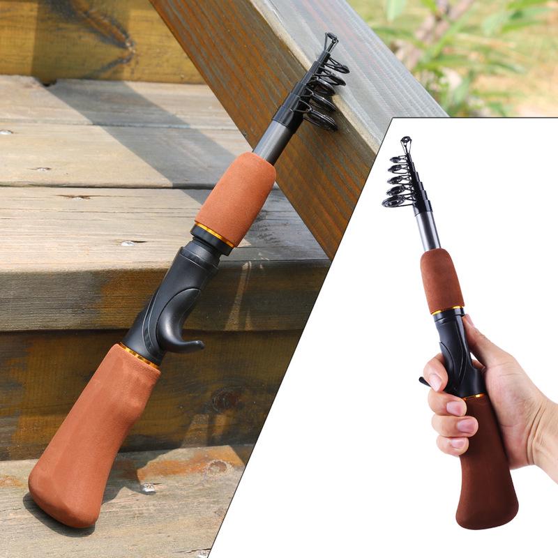 Телескопическая рыболовная удочка из углеродного волокна для зимней подлёдной рыбалки