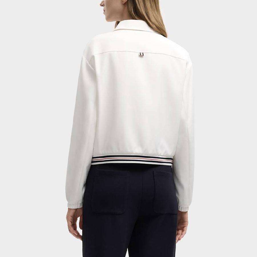 Fila Heritage Fw25 Логотип бренда Мода Повседневный Вязаный Поло с длинным рукавом Куртка Женские куртки F11W548709F-WT