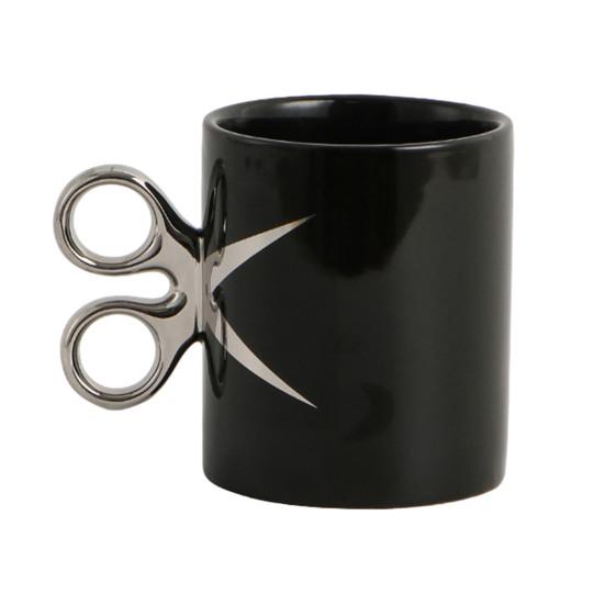 Керамическая кружка с ручкой в виде ножниц 350 мл, новинка, парикмахерская, чайная кружка для кофе, подарочная кружка с разноцветной глазурью