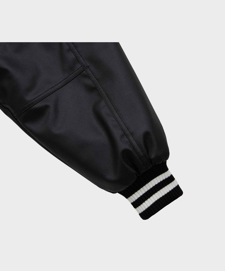 Ffeff Studio Leather Varsity Jacket (Black)