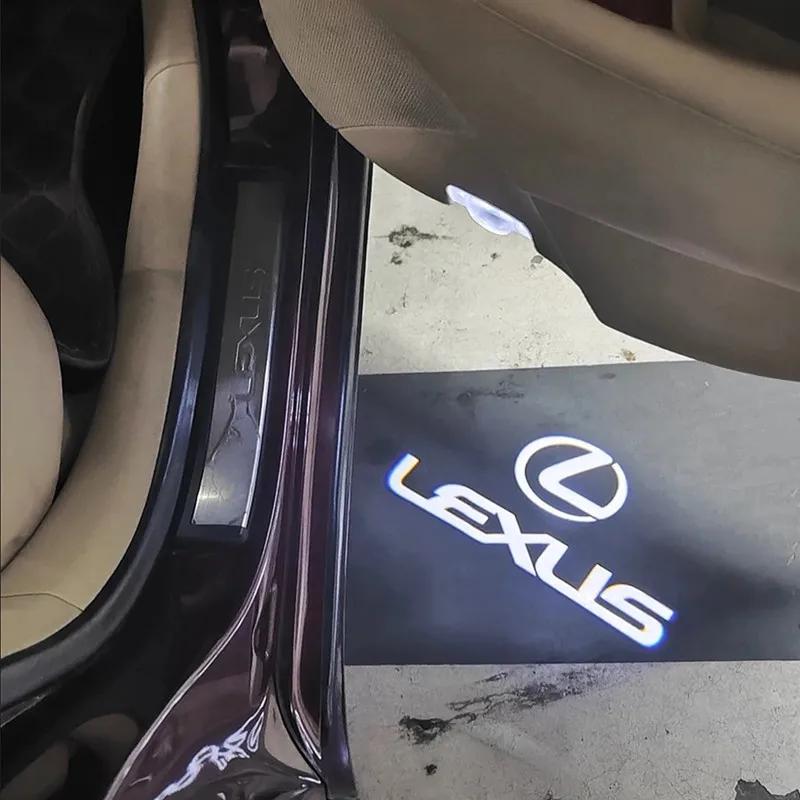 Светодиодные проекторы логотипа на двери автомобиля, приветственный свет для Lexus серий RX ES GX LS LX IS GS RC UX, GX470 ES250 IS250