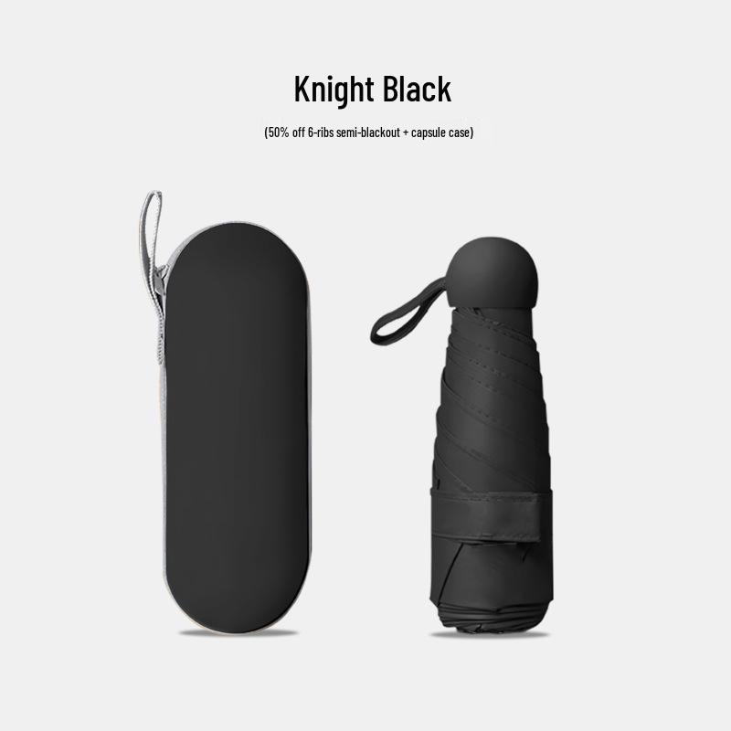 Компактный складной зонт с защитой от УФ-лучей и черной подкладкой