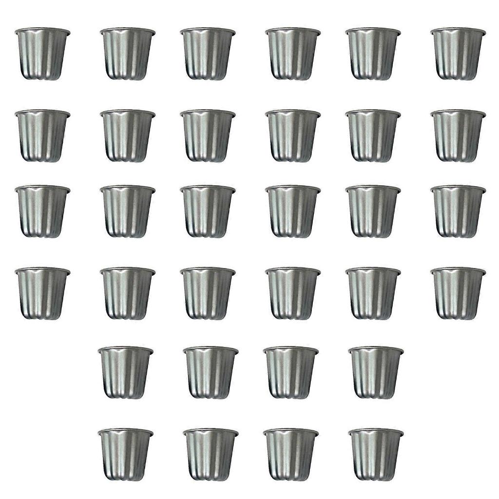 Canele Mold, Cannele Muffin Cup, 32Pcs Non-Stick Cannele Mould Gray-Black Canneles