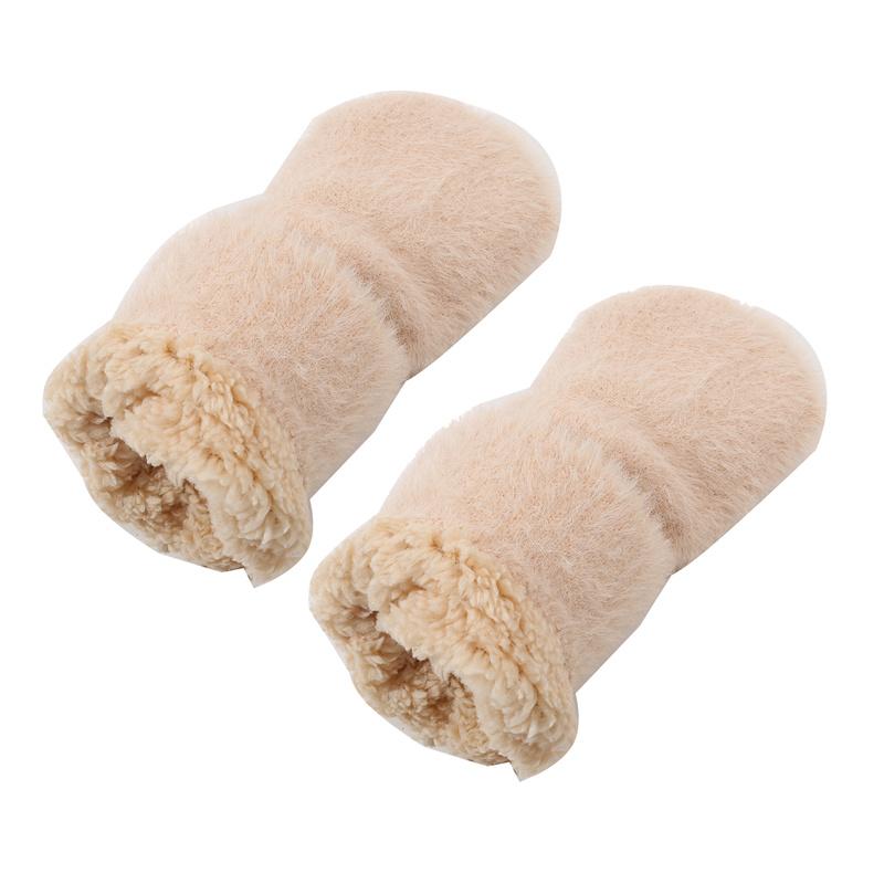 Женские зимние теплые кашемировые однотонные искусственные меховые норки эластичные мягкие варежки с полными пальцами милые перчатки для девочек