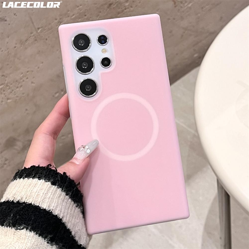 Luxury Ins Chic Jelly Liquid Silicone For Magsafe Magnetic Cases For For Samsung S25 S24 Ultra S23 FE Plus Shockproof Matte Cover